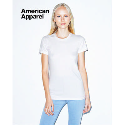 American Apparel Womens Fine Jersey Short Sleeve Tee White (2102W_WHITE_GILD)